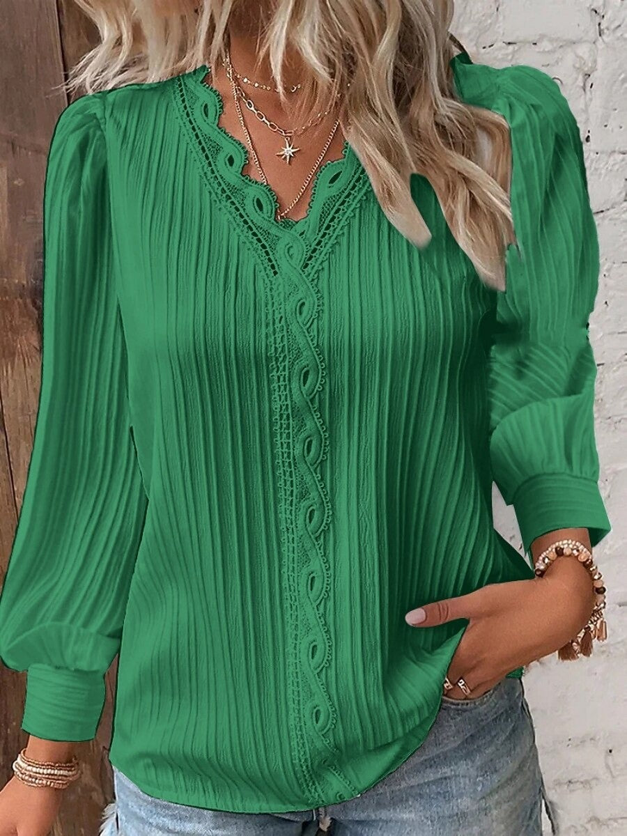 Orlisse | Elegant Solid Blouse