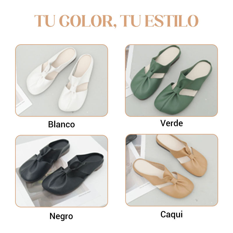 đ„COMPRA 2 ENVĂO GRATISđ„Mules de Mujer con Suela Blanda y Nudo Retorcido