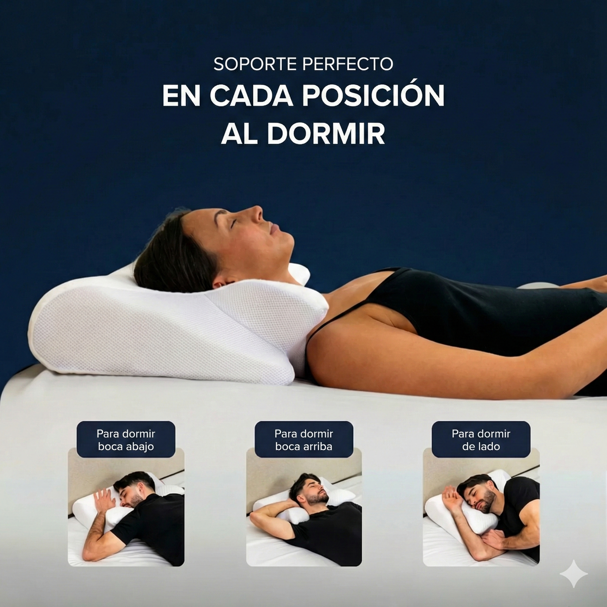 CloudRest 2.0 Ergonomic Pillow – Alineación Natural y Confort Superior
