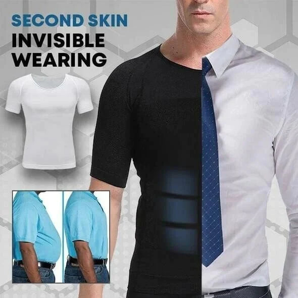 🔥Camiseta de compresión para hombre, corte ajustado, moldeadora del cuerpo