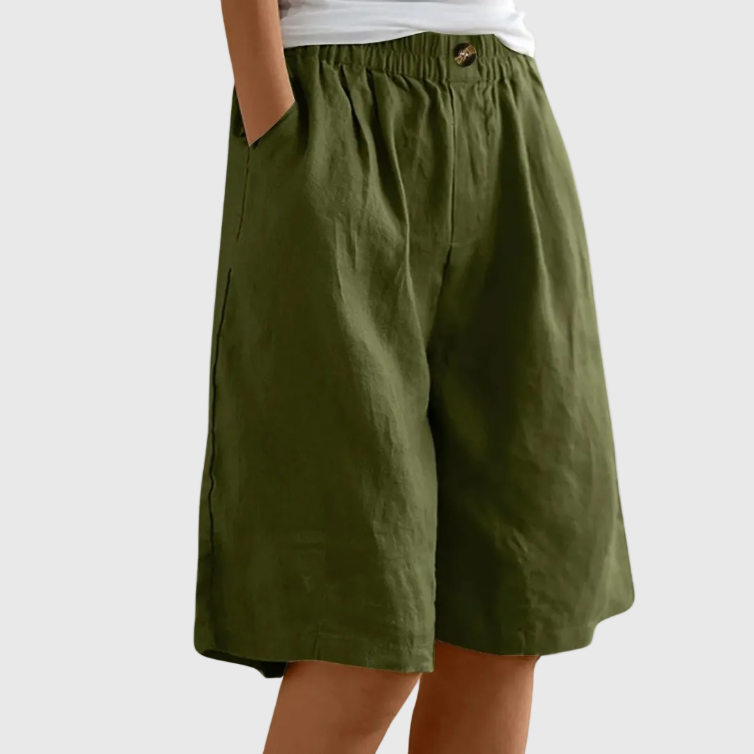 Miley | Elegant Cotton-Linen Shorts