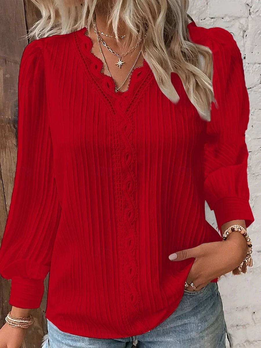Orlisse | Elegant Solid Blouse