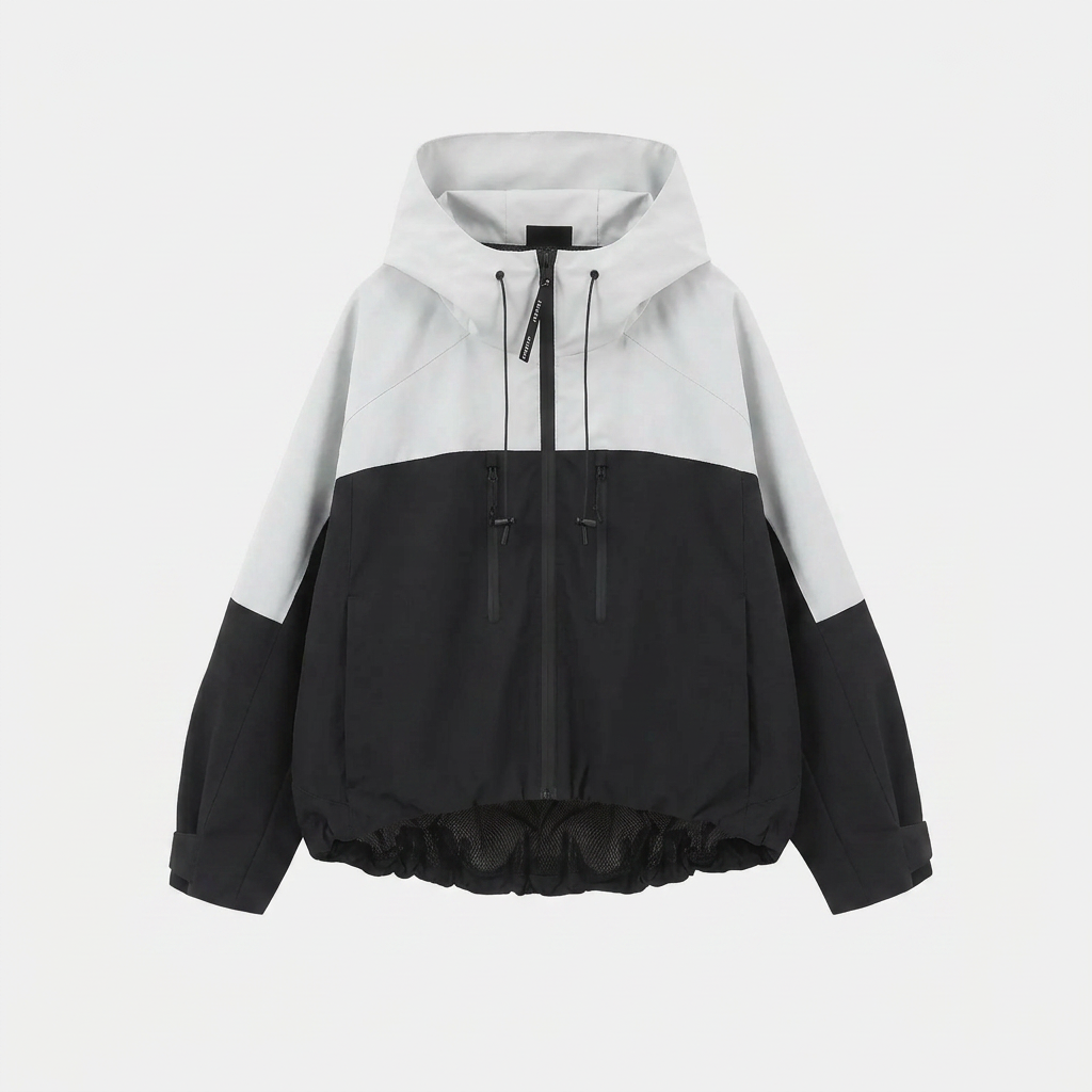 Short Oversized Rain Jacket