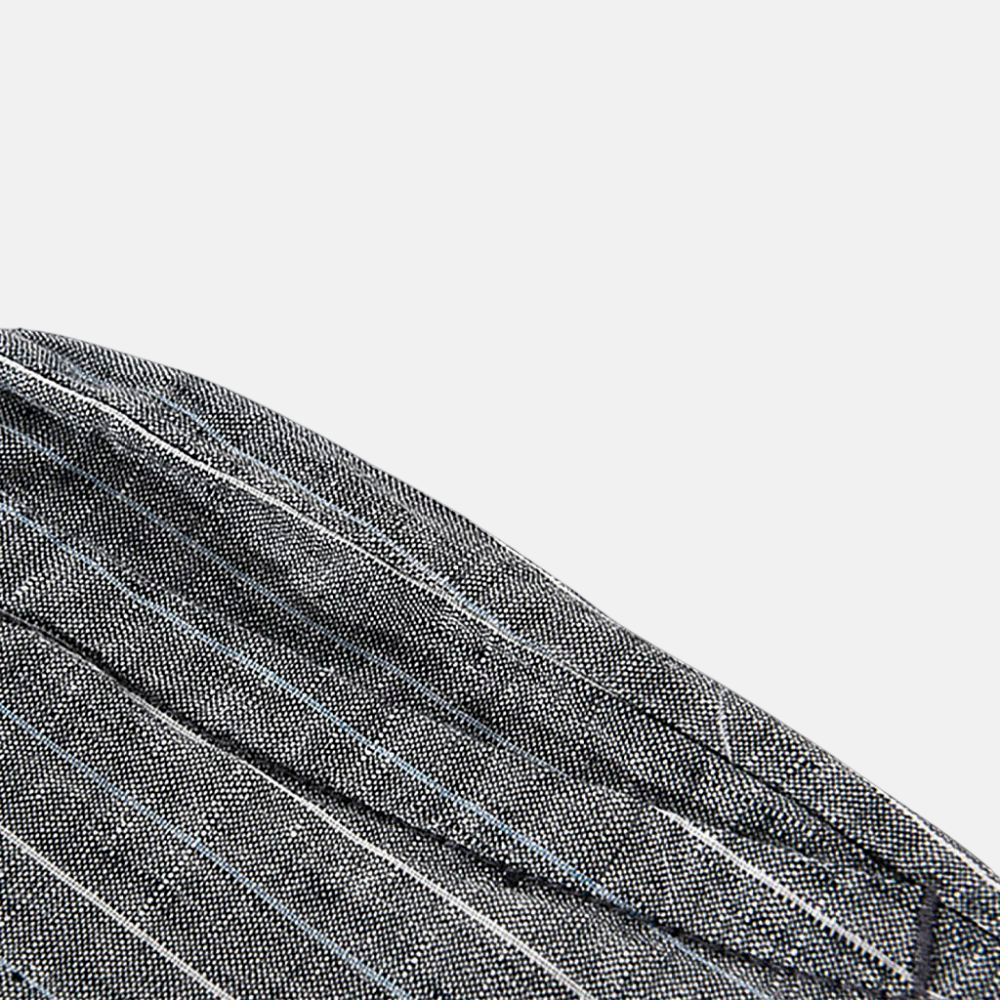 Men's Linen Shorts with Striped Design