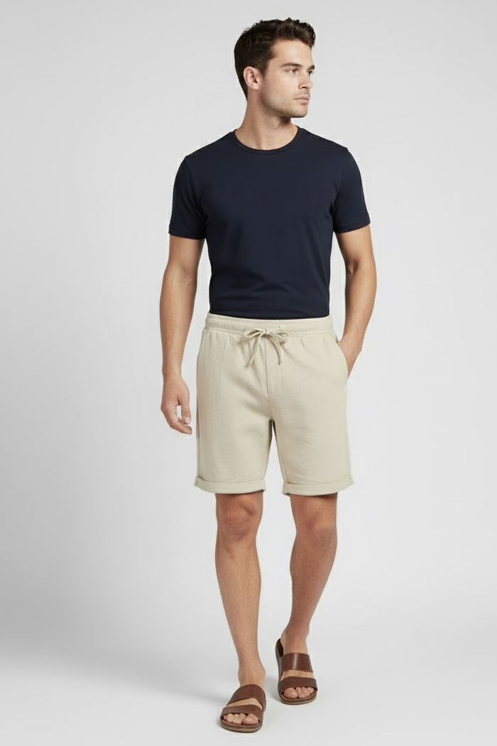 Men's Summer Linen Bermuda Shorts