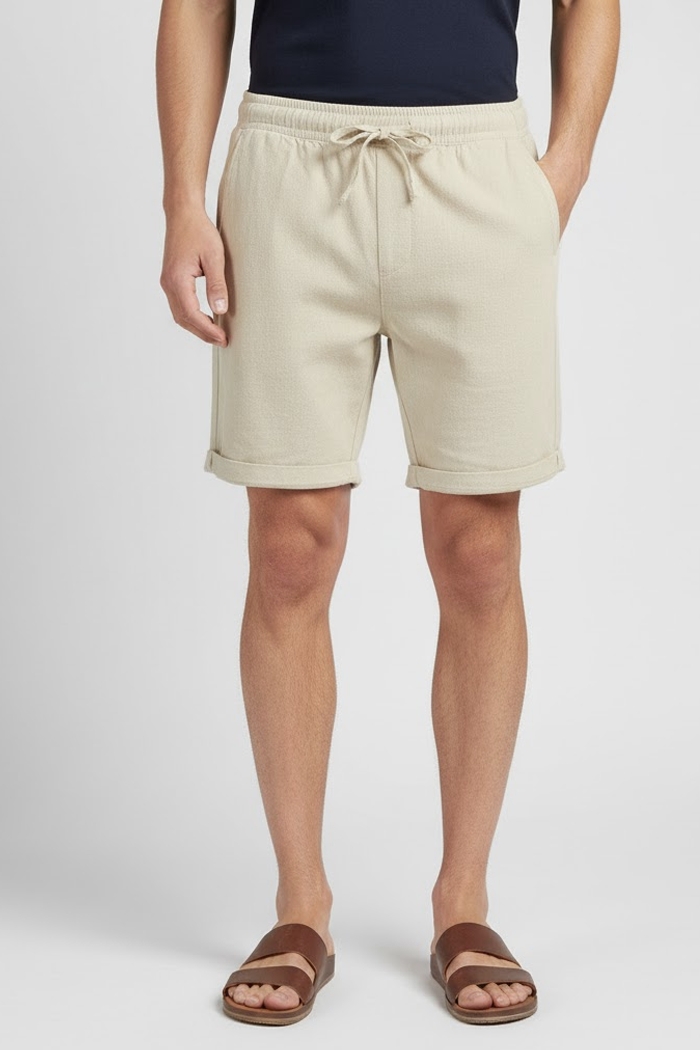 Men's Summer Linen Bermuda Shorts