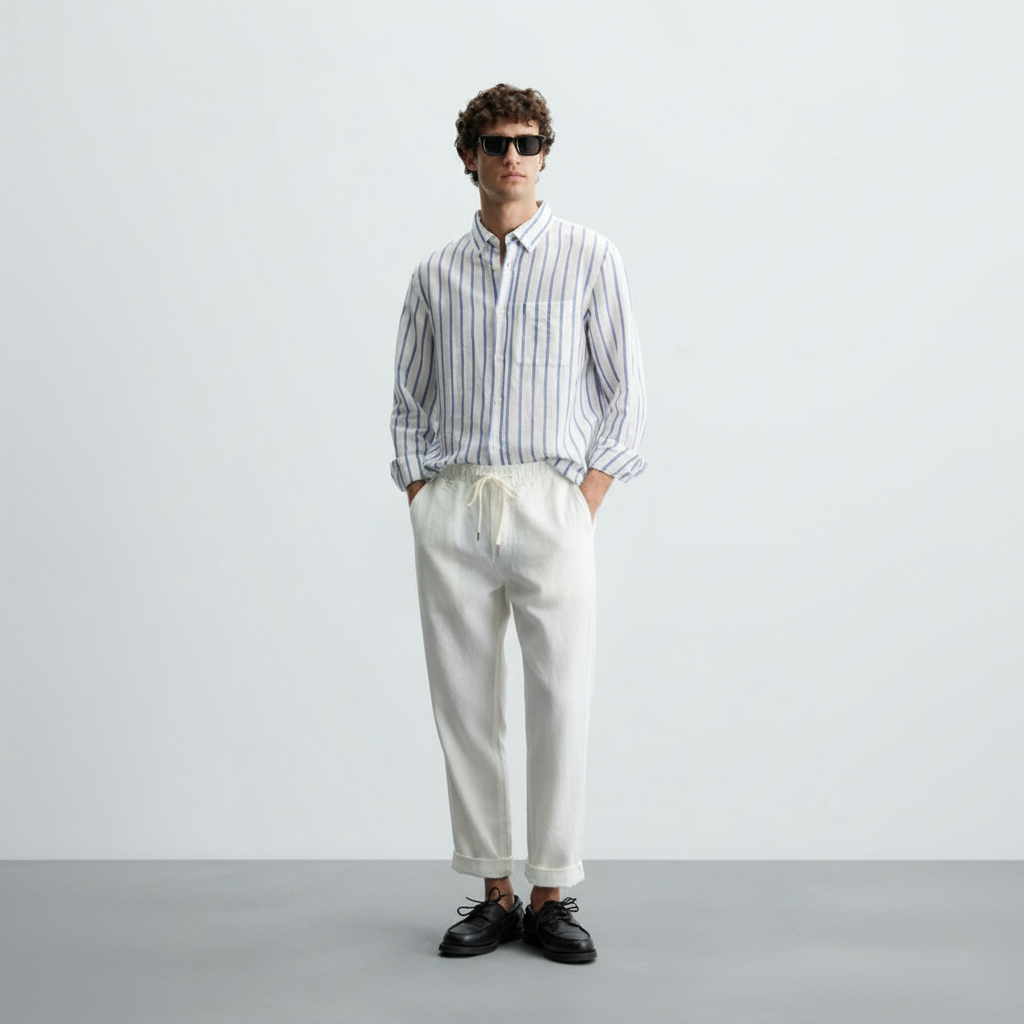 Men's Santorini Linen Trousers