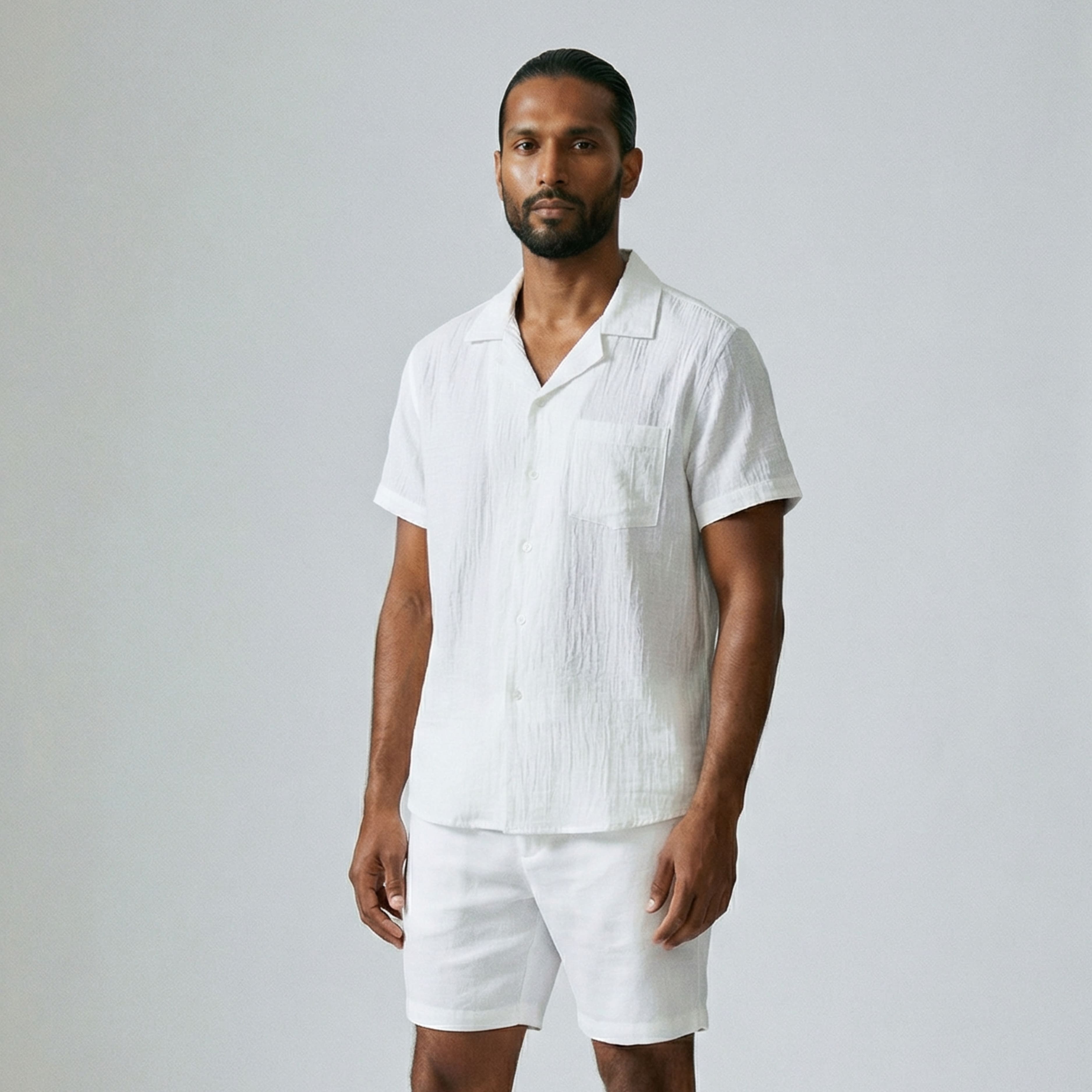 Men's Linen Tourist Collar Shirt