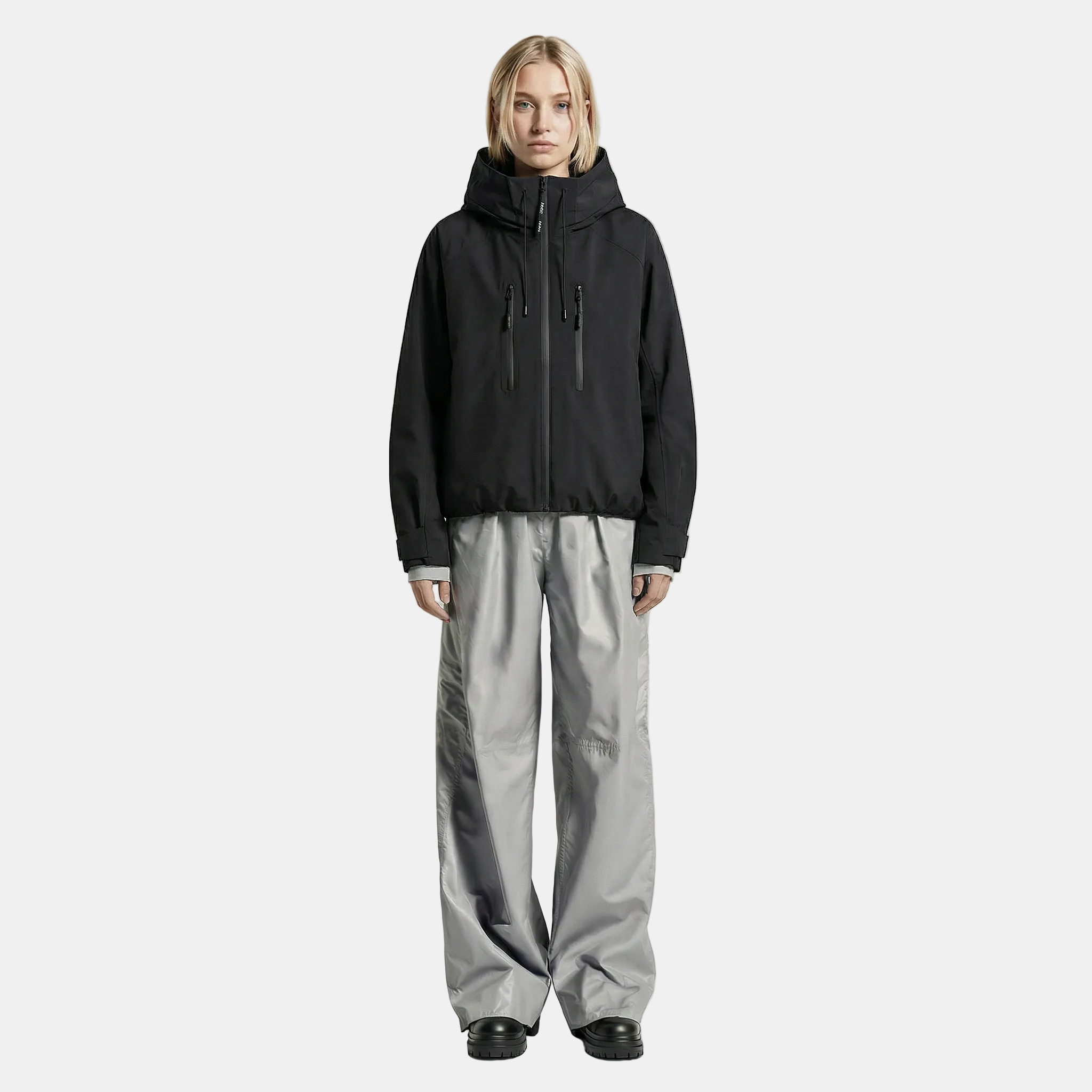 Short Oversized Rain Jacket