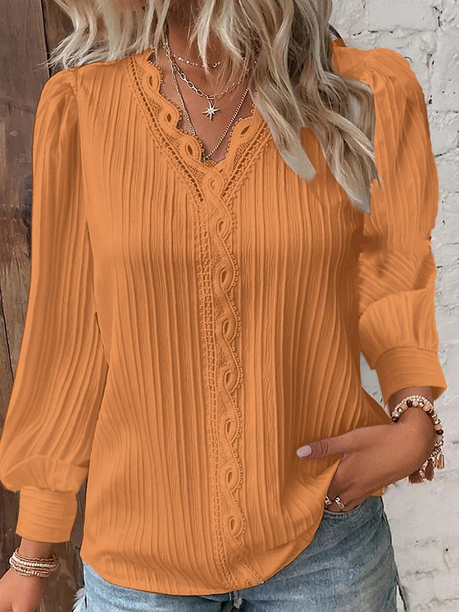 Orlisse | Elegant Solid Blouse