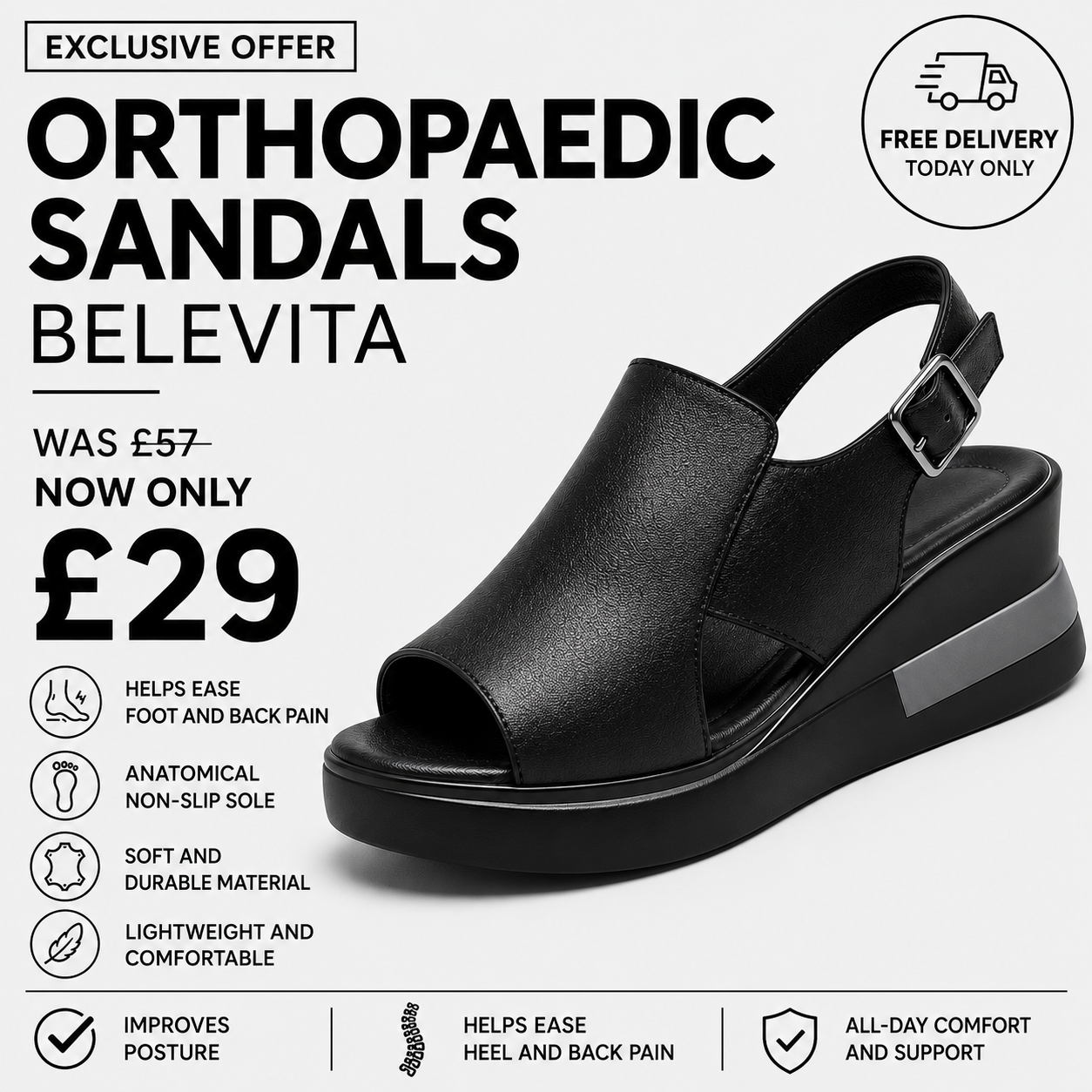Belevita Orthopaedic Sandals – Ergonomic and Elegant Design