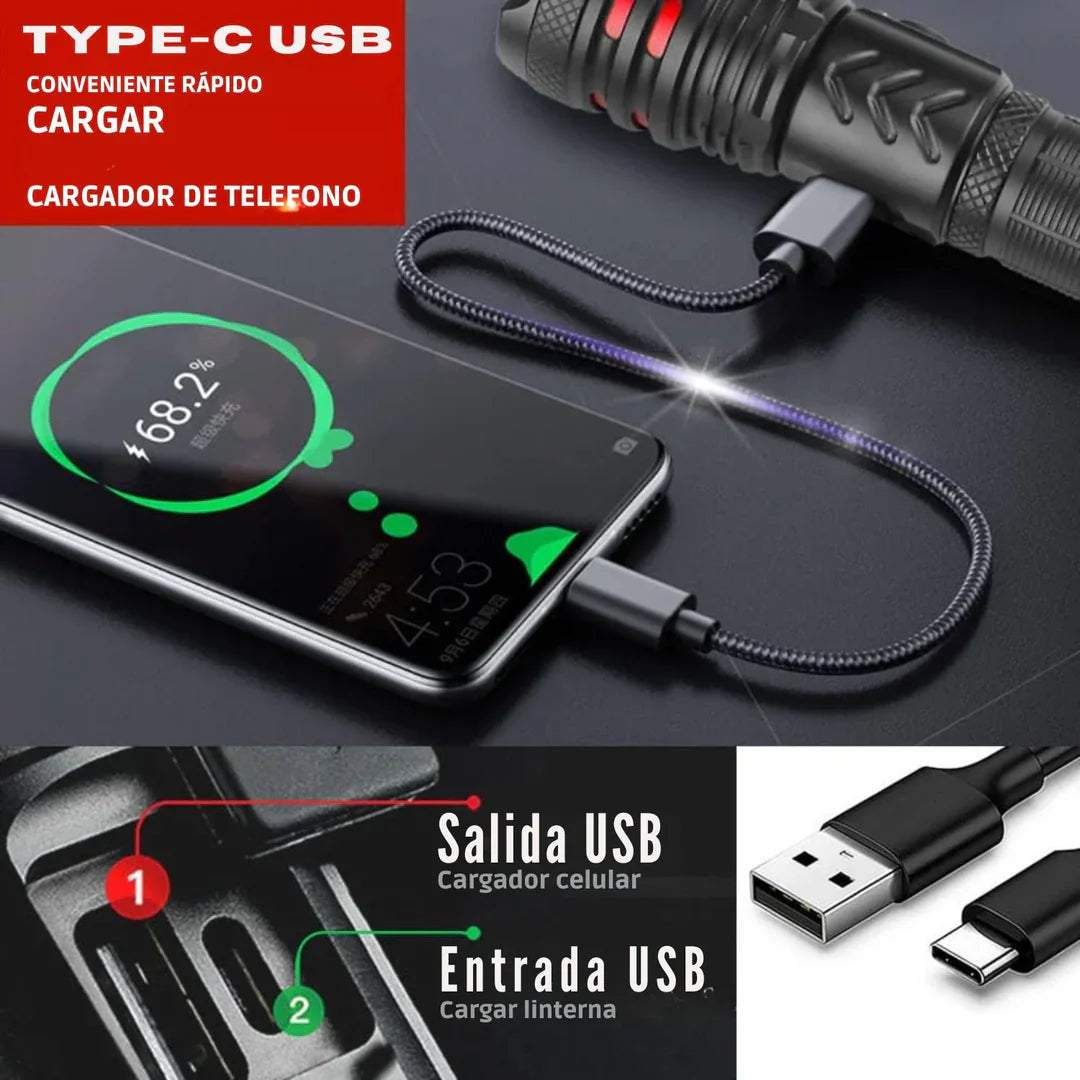 Linterna Táctica Ultra Potente - TitaniumPro