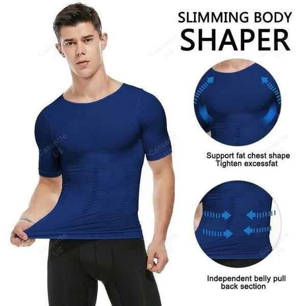 🔥Camiseta de compresión para hombre, corte ajustado, moldeadora del cuerpo