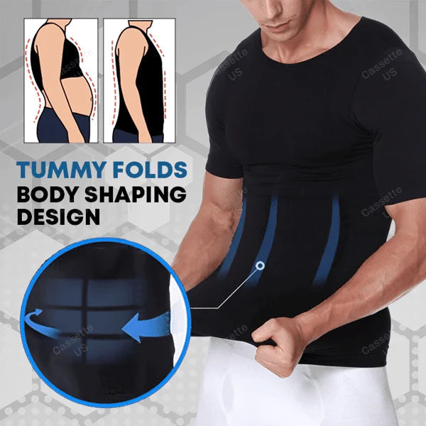 🔥Camiseta de compresión para hombre, corte ajustado, moldeadora del cuerpo