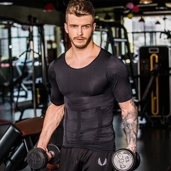🔥Camiseta de compresión para hombre, corte ajustado, moldeadora del cuerpo