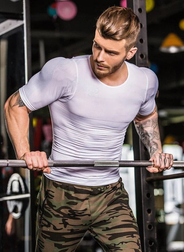 🔥Camiseta de compresión para hombre, corte ajustado, moldeadora del cuerpo